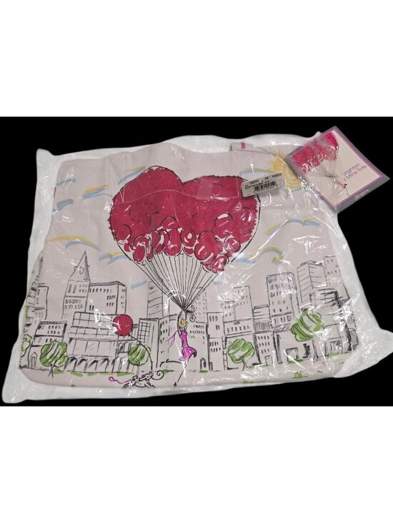 Brighton Handbags - NWT Brighton B Mine Tote Bag With Heart Balloon Design Hand-Printed Canvas READ